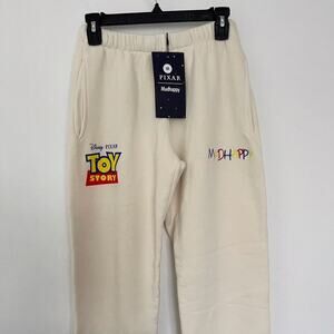NEW MADHAPPY X TOY STORY PIXAR WHITE SWEATPANTS SIZE MEDIUM